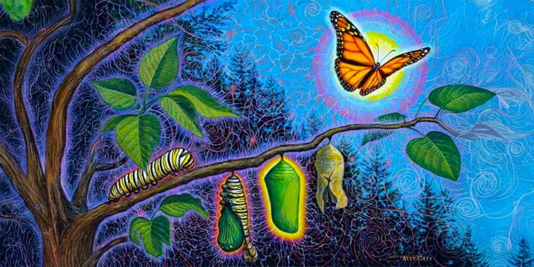 Pääsiäinen uutena alkuna. Kuva: Alex Grey, Pinterest